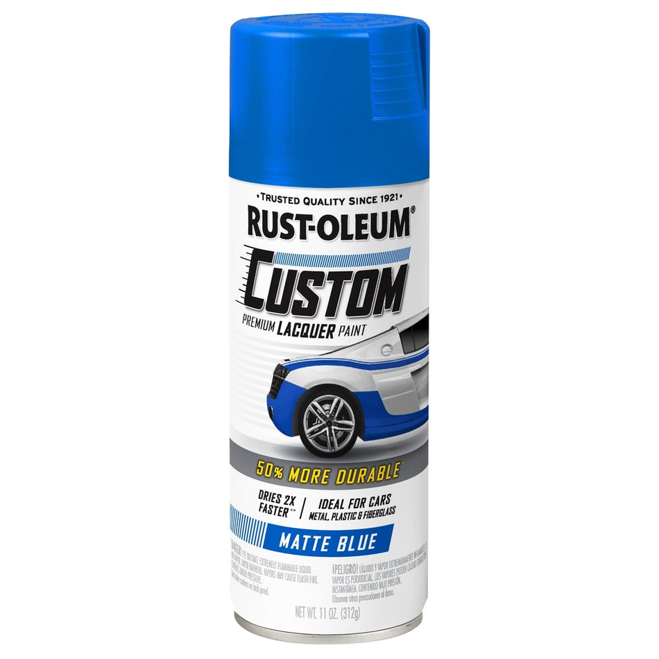 Rust-Oleum Automotive 311485 11 oz. Matte Blue Custom Premium Lacquer Paint