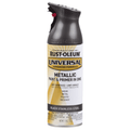 Rust-Oleum Universal 314558 Metallic Paint & Primer In One Spray, Black Stainless Steel, 11 oz.