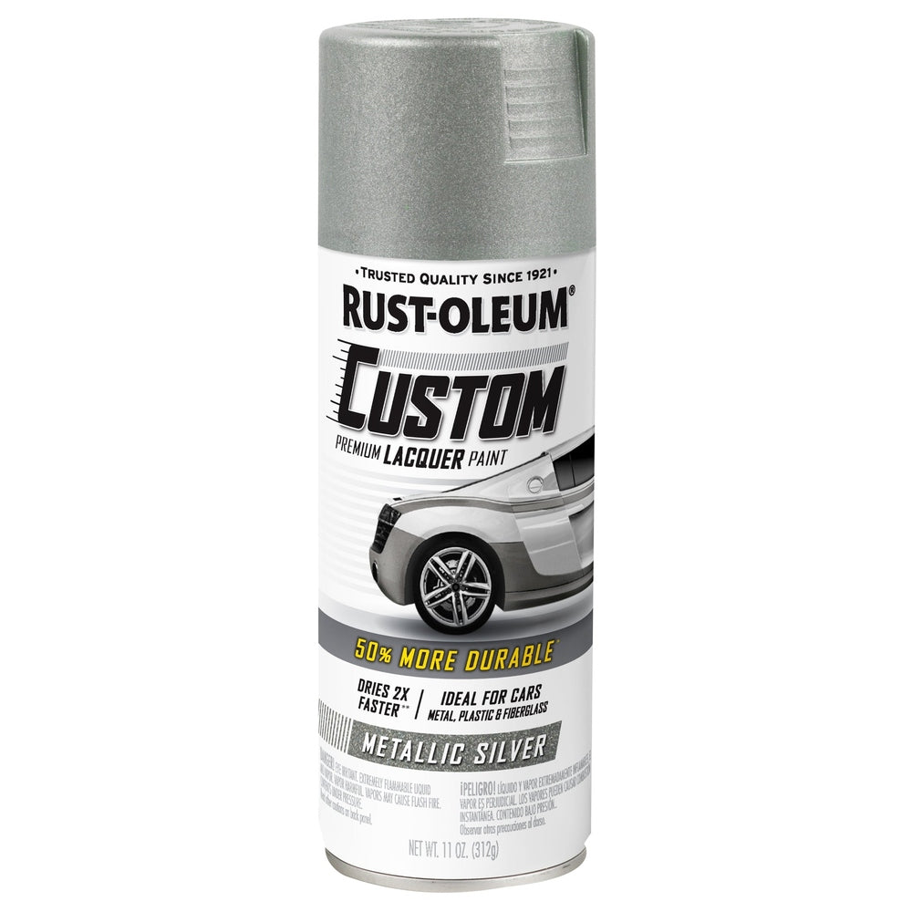 Rust-Oleum Automotive 323351 11 oz. Metallic Silver Custom Premium Lacquer Paint