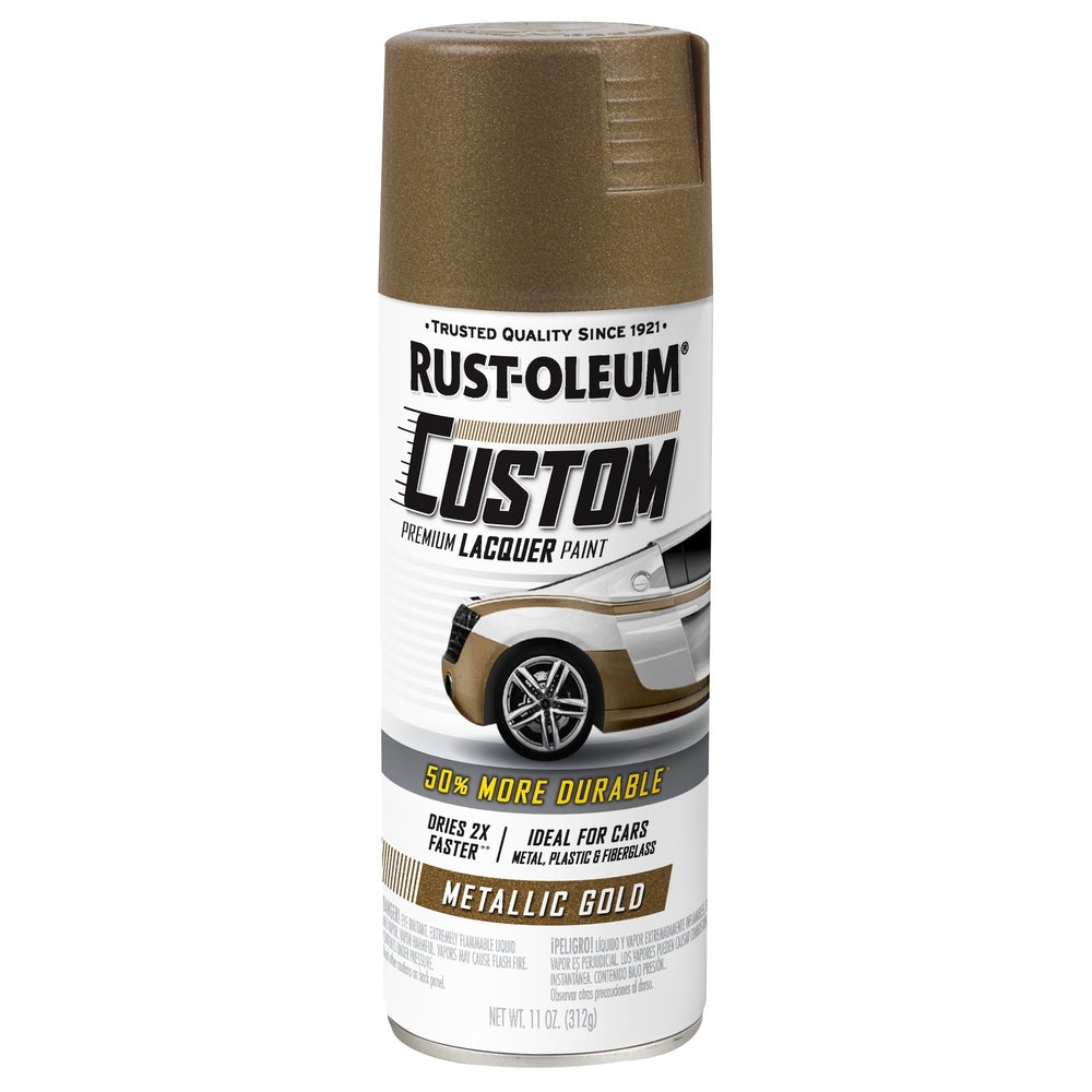Rust-Oleum Automotive 323352 11 oz. Metallic Gold Custom Premium Lacquer Paint