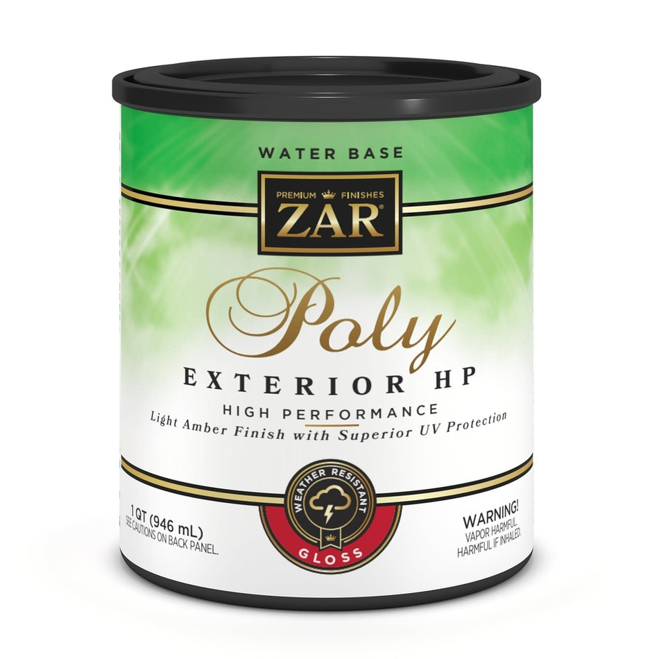 Sika 832679 Zar Water Base Poly Exterior HP, One Quart, Clear Gloss