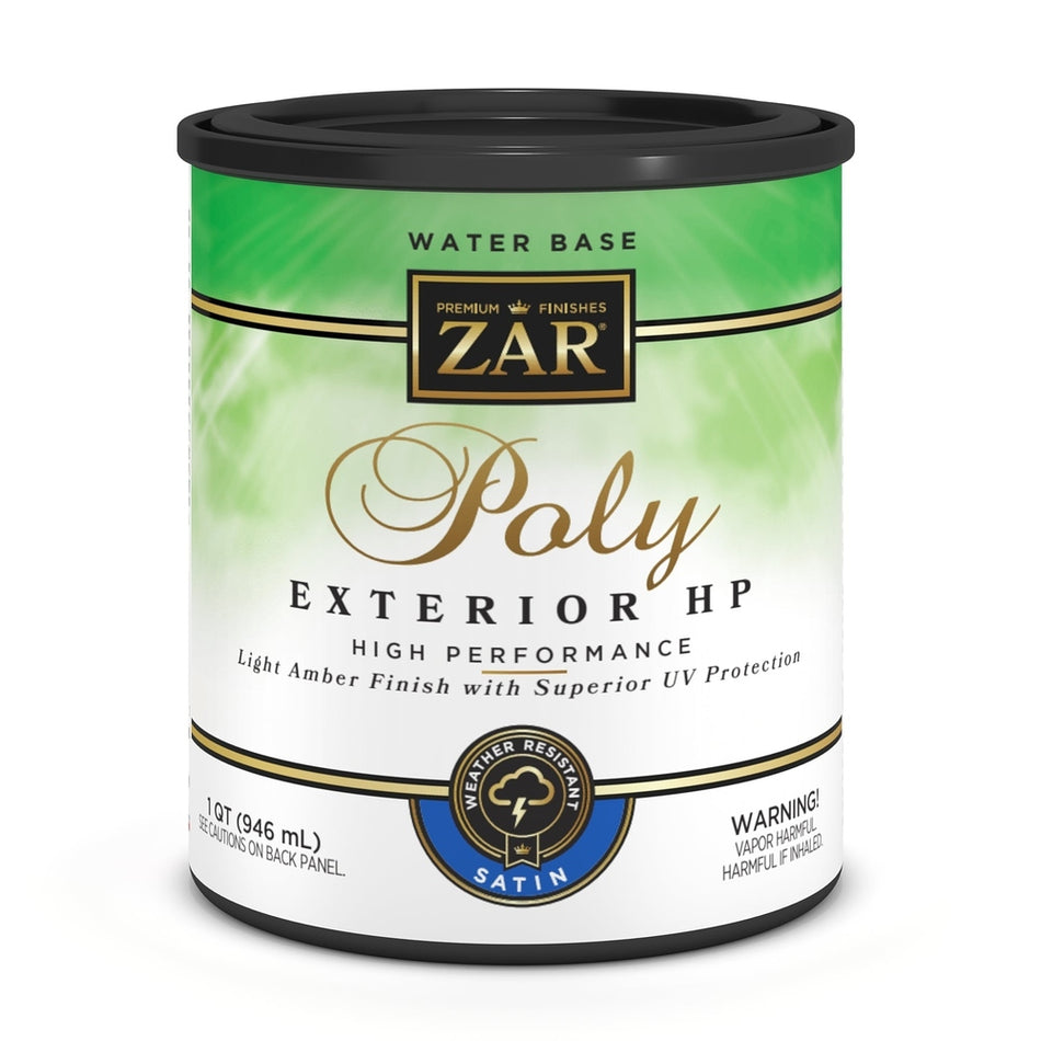 Sika 832701 Zar Water Base Poly Exterior HP, One Quart, Clear Satin