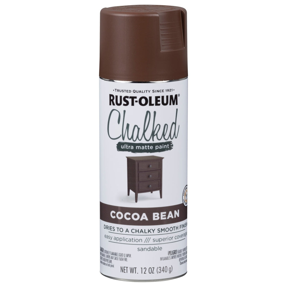 Rust-Oleum Chalked 329194 Ultra Matte Paint, Cocoa Bean, 12 oz.