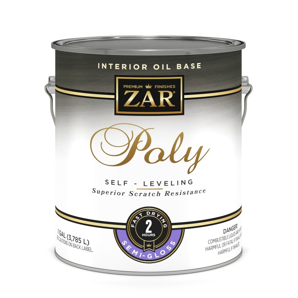 Sika 33013 Zar Interior Oil Base Poly, One Gallon, Clear Semi-Gloss