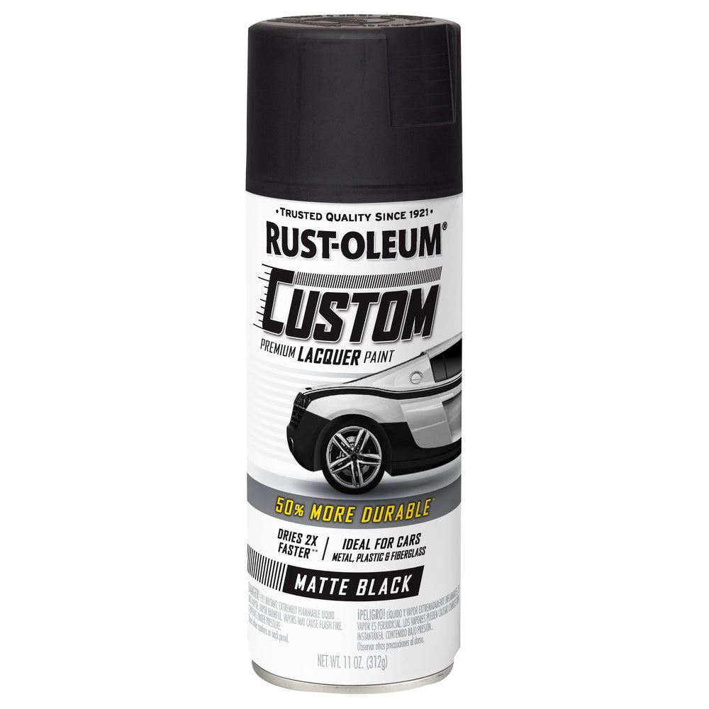 Rust-Oleum Automotive 332289 11 oz. Matte Black Custom Premium Lacquer Paint