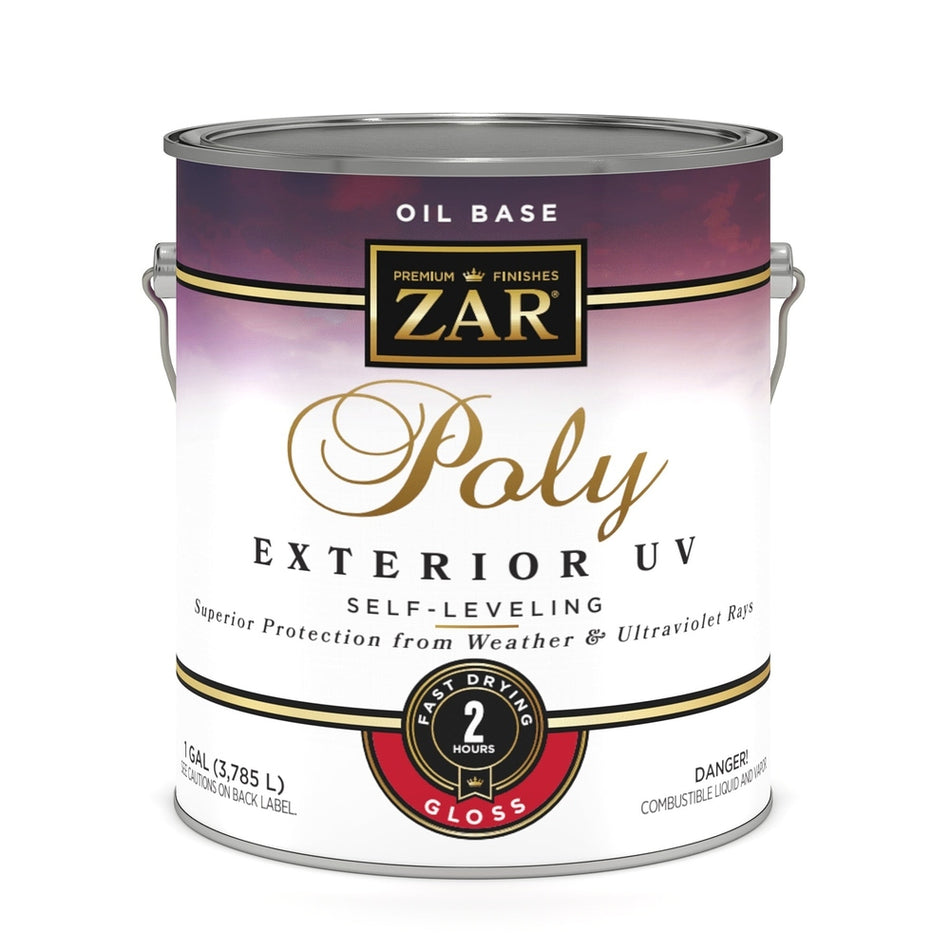 Sika 832716 Zar Oil Base Poly Exterior UV, One Gallon, Clear Gloss