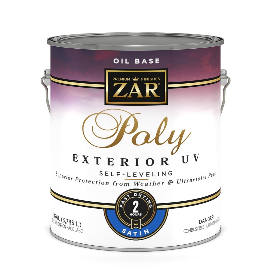 Sika 832719 Zar Oil Base Poly Exterior UV, One Gallon, Clear Satin