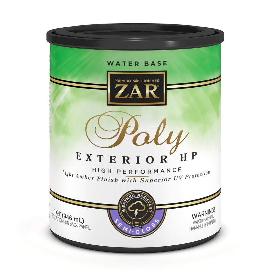 Sika 832703 Zar Water Base Poly Exterior HP, One Quart, Clear Semi-Gloss