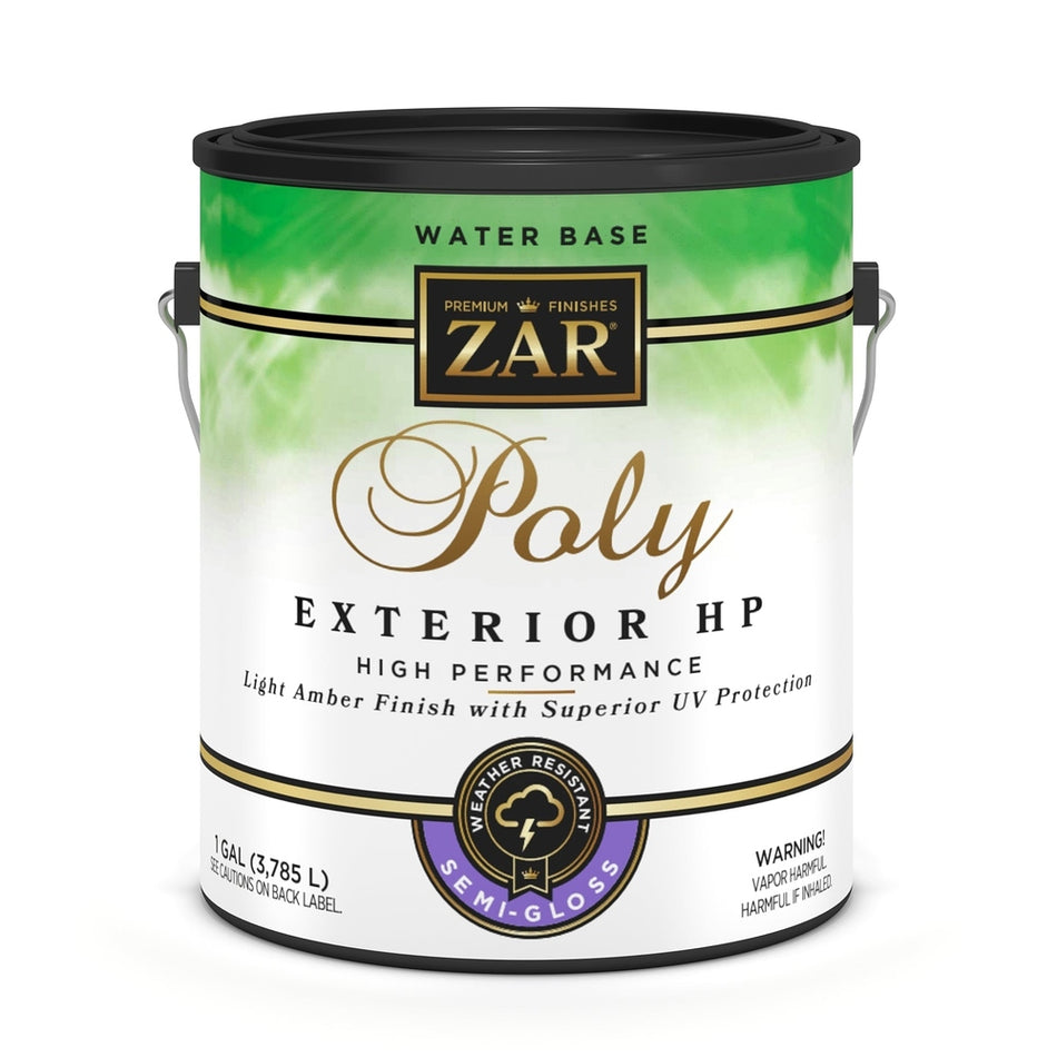 Sika 832705 Zar Water Base Poly Exterior HP, One Gallon, Clear Semi-Gloss