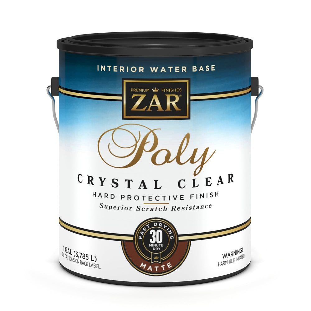 Sika 832677 Zar Interior Water Base Poly Crystal Clear, One Gallon, Clear Matte