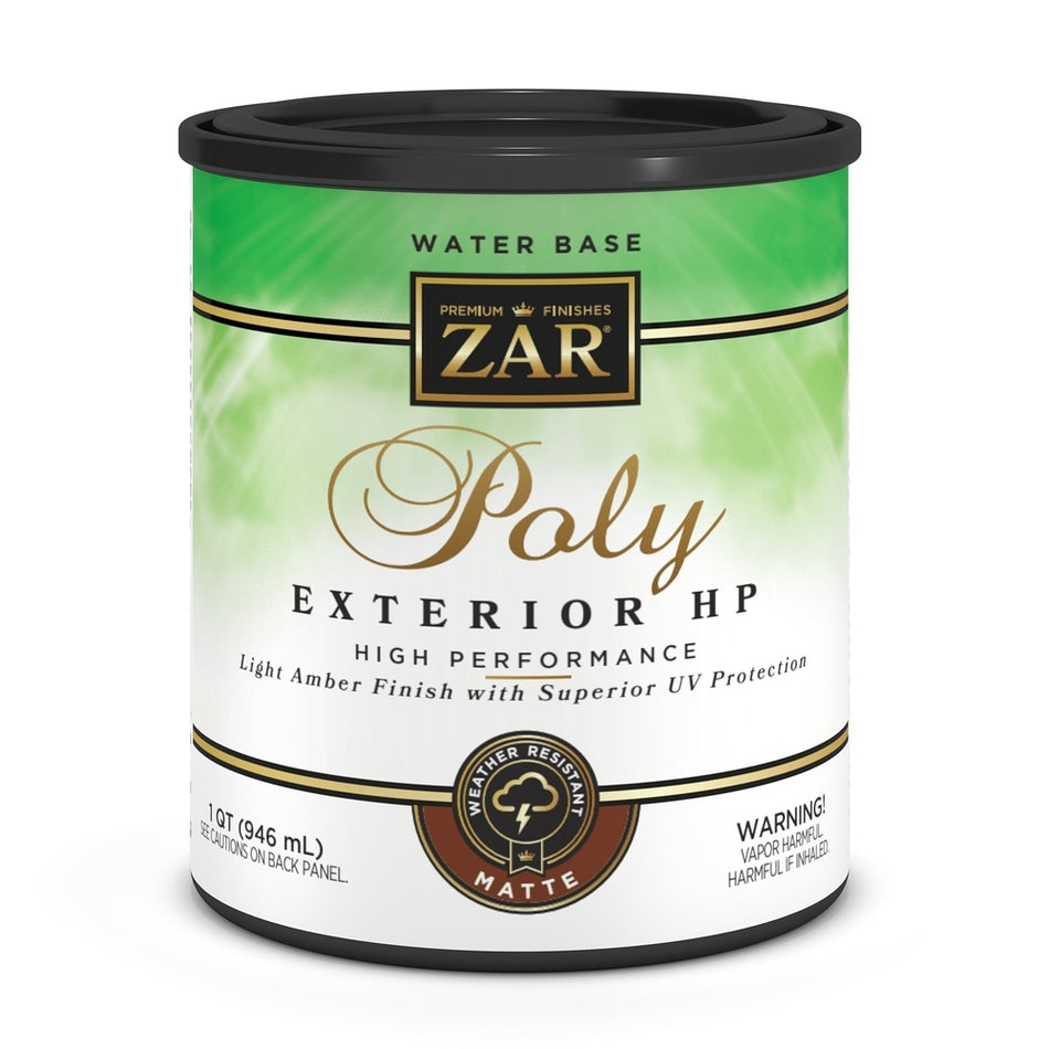 Sika 832704 Zar Water Base Poly Exterior HP, One Quart, Clear Matte