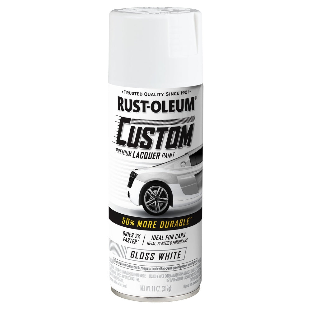 Rust-Oleum Automotive 352722 11 oz. Gloss White Custom Premium Lacquer Paint