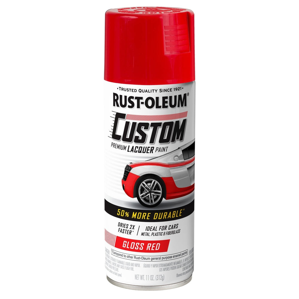 Rust-Oleum Automotive 363514 11 oz. Gloss Red Custom Premium Lacquer Paint