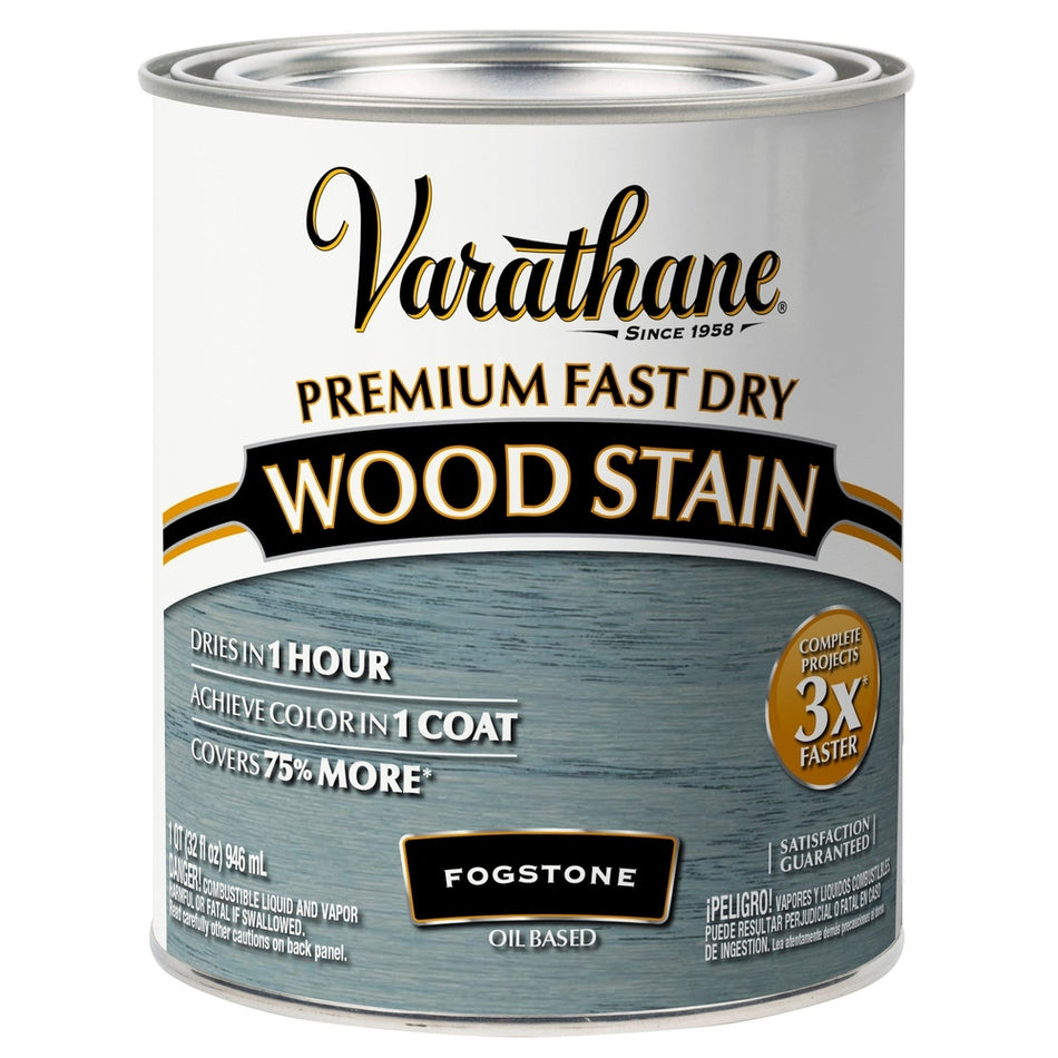Rust-Oleum Varathane 370720 Premium Fast Dry Wood Stain, Fogstone, 1 Quart