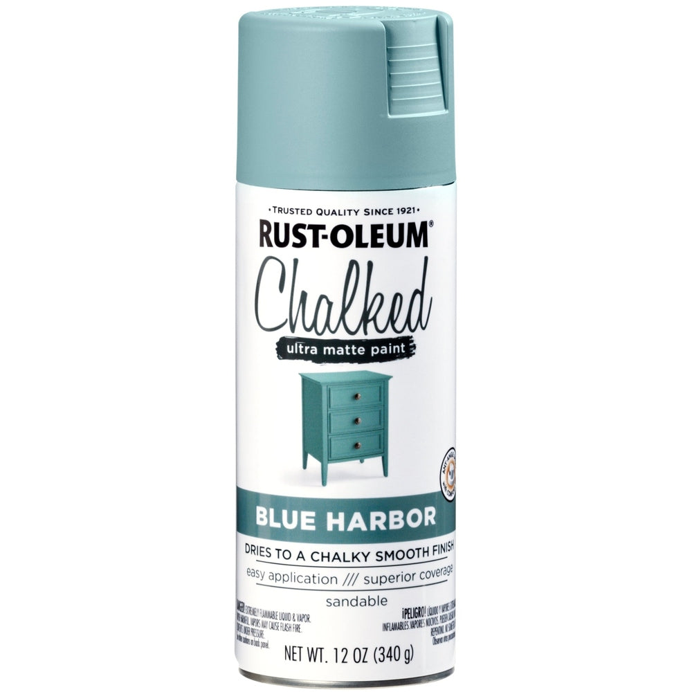 Rust-Oleum Chalked 374164 Ultra Matte Paint, Blue Harbor, 12 oz.