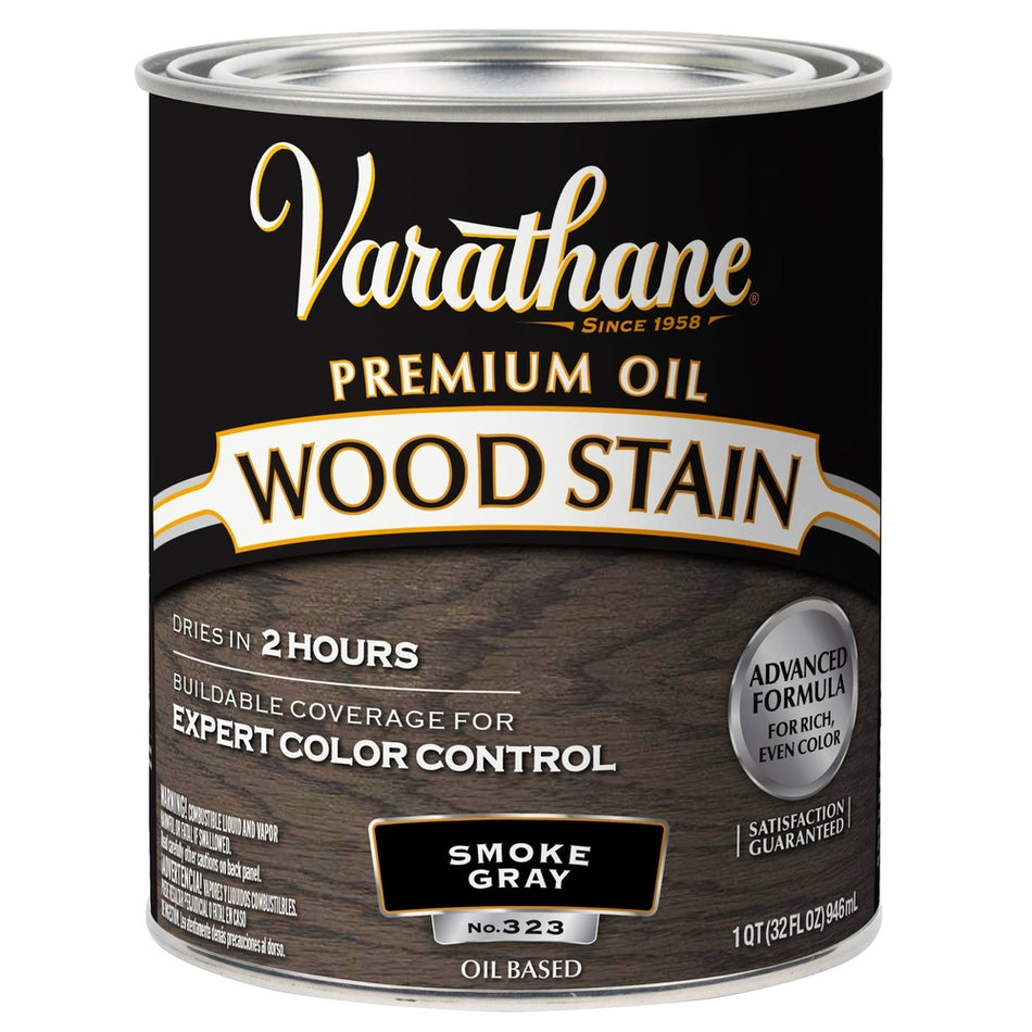 Rust-Oleum Varathane 381113 Premium Oil Wood Stain, 1 Quart, Smoke Gray