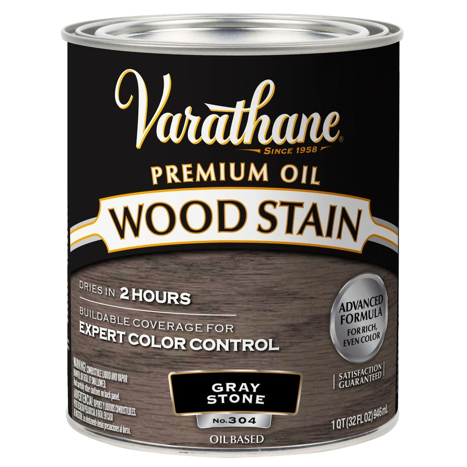 Rust-Oleum Varathane 381114 Premium Oil Wood Stain, 1 Quart, Gray Stone