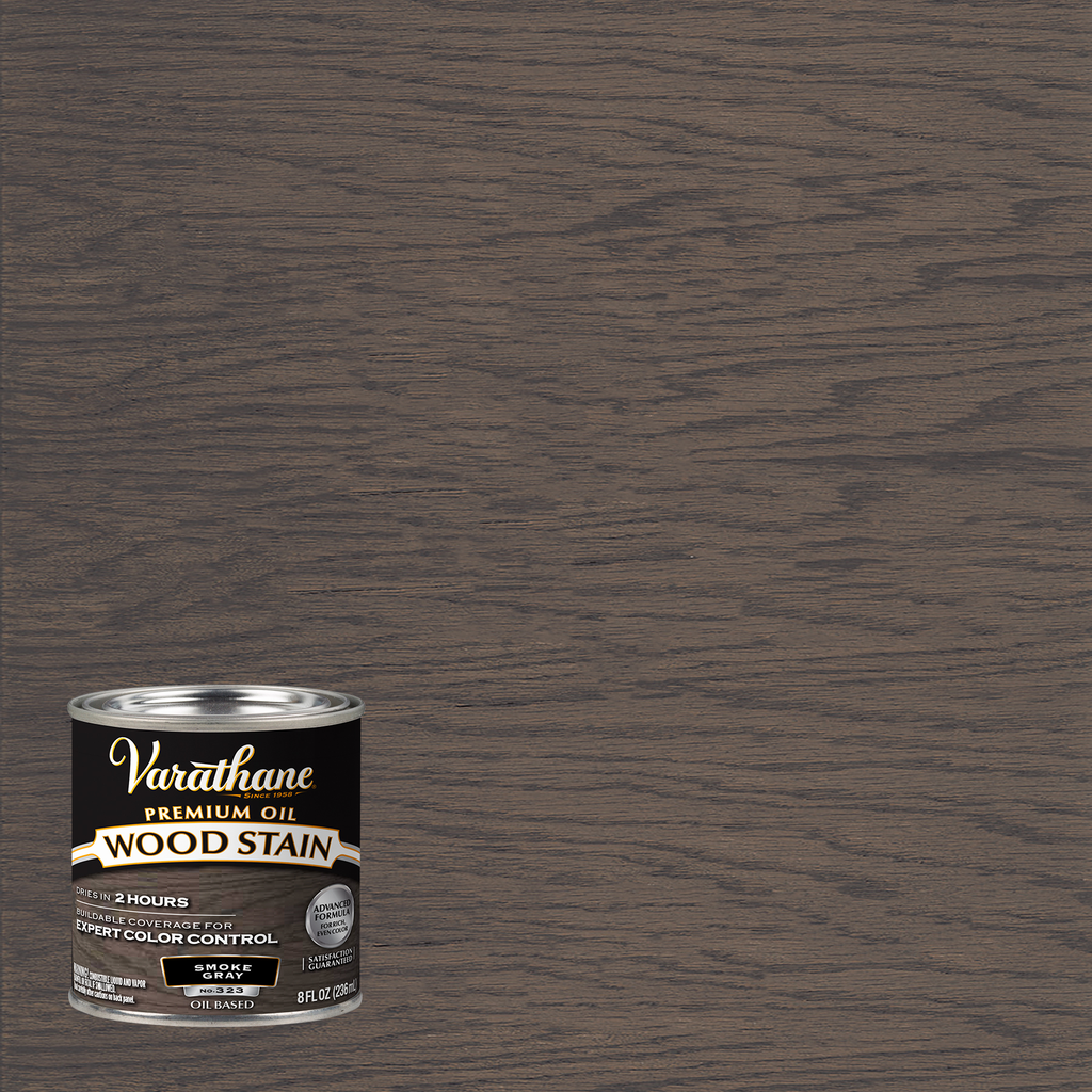 Varathane Premium Oil-Based Interior Wood Stain – Smoke Gray, 8 fl oz