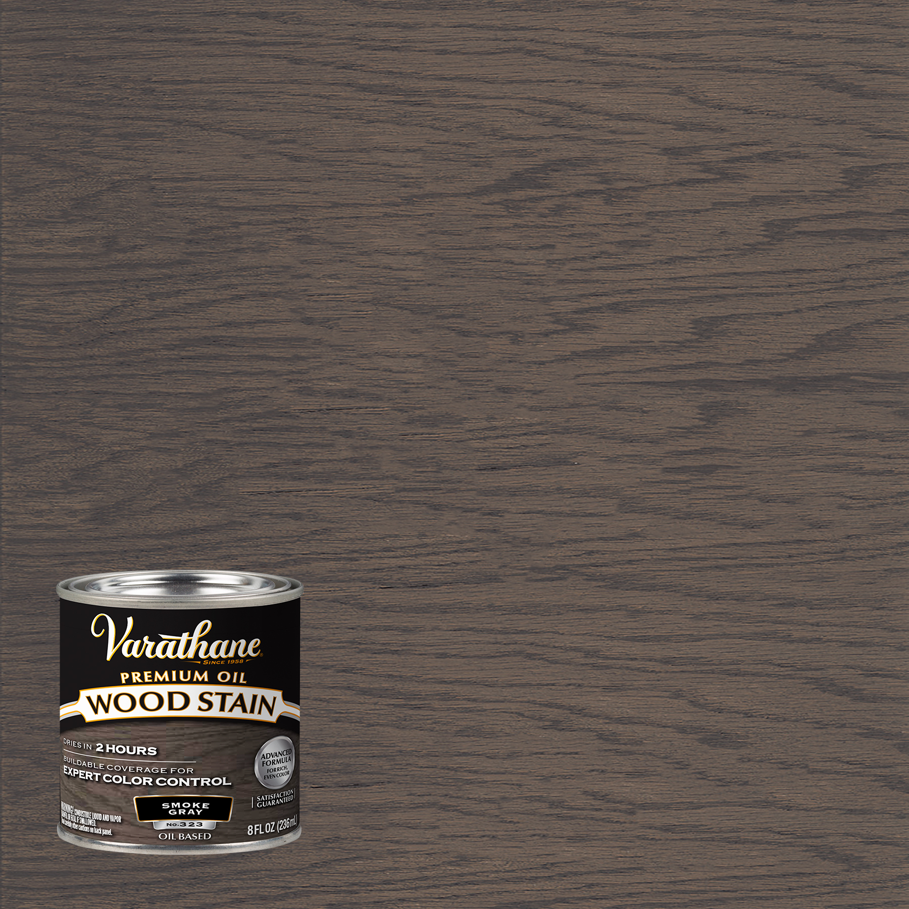 Varathane Premium Oil-Based Interior Wood Stain – Smoke Gray, 8 fl oz