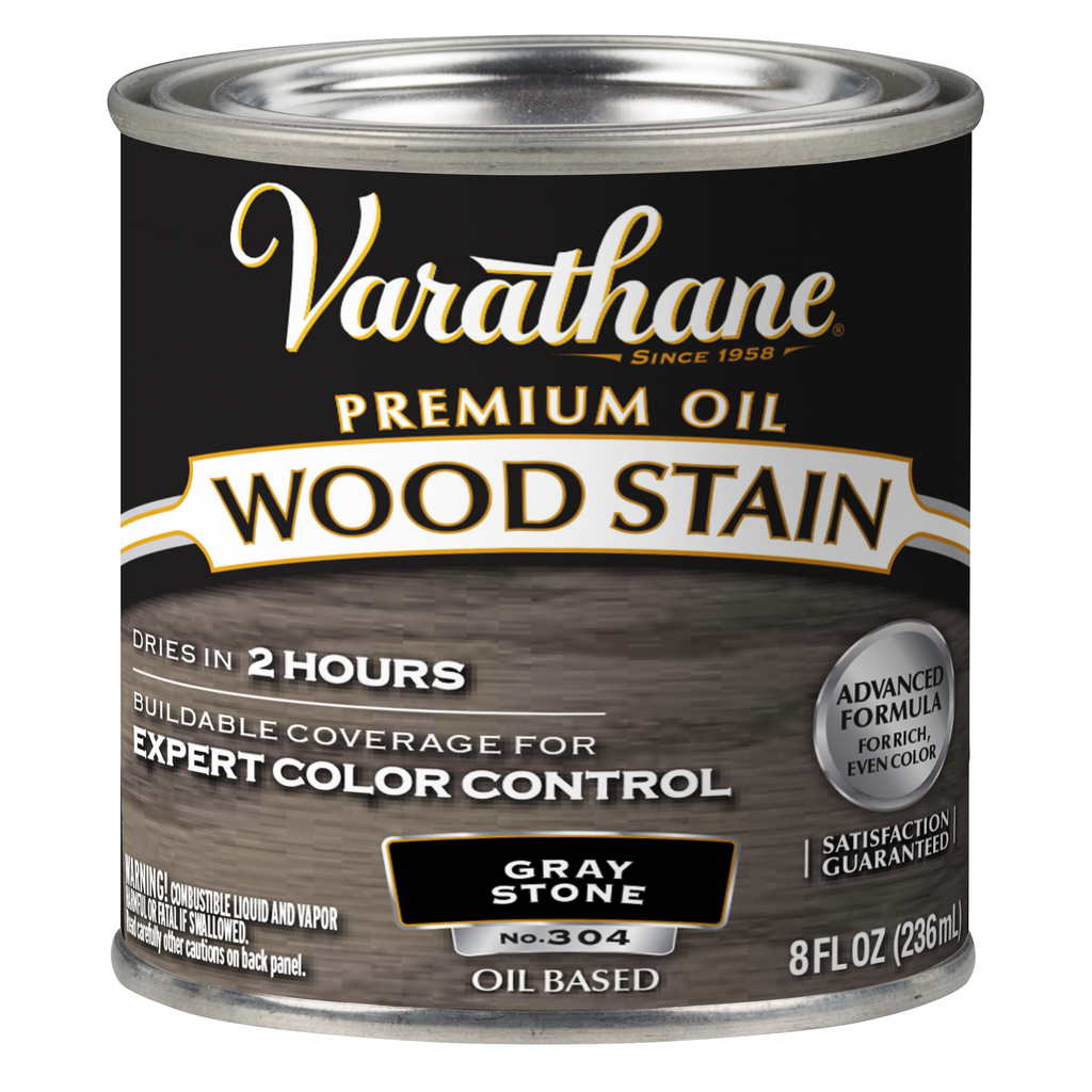 Varathane Premium Oil-Based Interior Wood Stain – Gray Stone, 8 fl oz