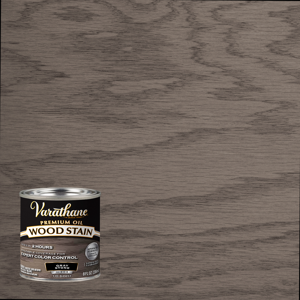 Varathane Premium Oil-Based Interior Wood Stain – Gray Stone, 8 fl oz