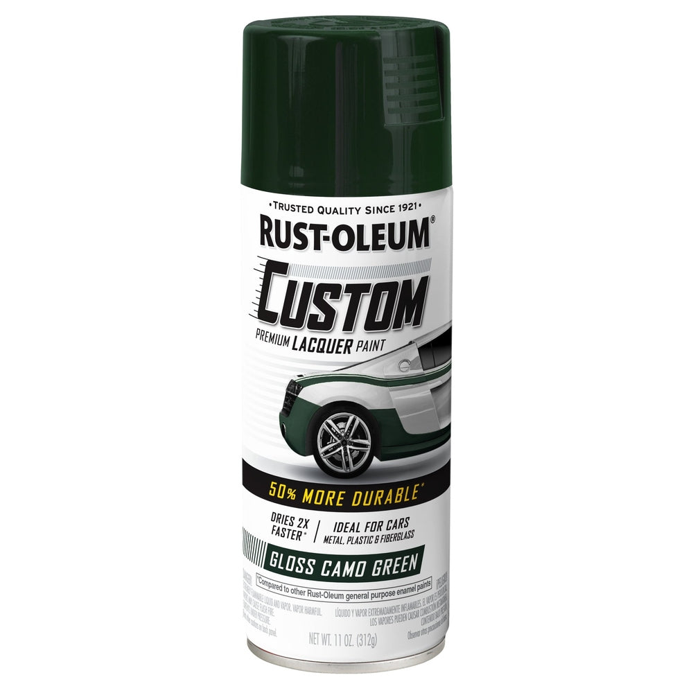 Rust-Oleum Automotive 382596 11 oz. Gloss Camo Green Custom Premium Lacquer Paint