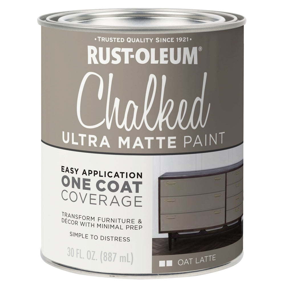 Rust-Oleum Chalked 391446 Ultra Matte Paint, Oat Latte, 30 fl. oz.