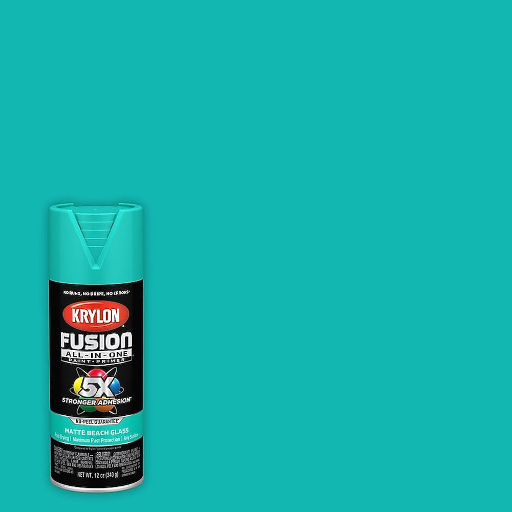 Krylon K02911007 Fusion All-in-One Spray Paint, Matte Beach Glass, 12 oz.