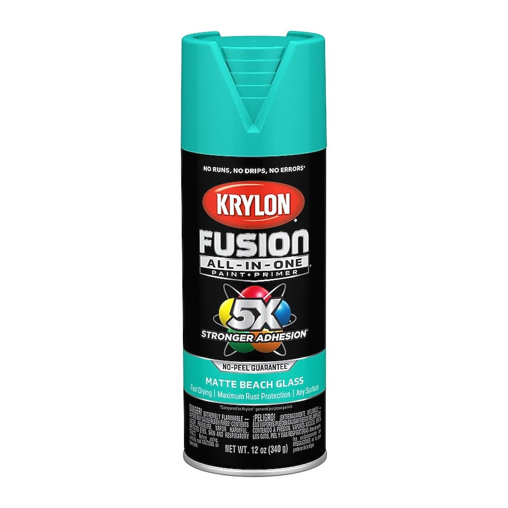 Krylon K02911007 Fusion All-in-One Spray Paint, Matte Beach Glass, 12 oz.