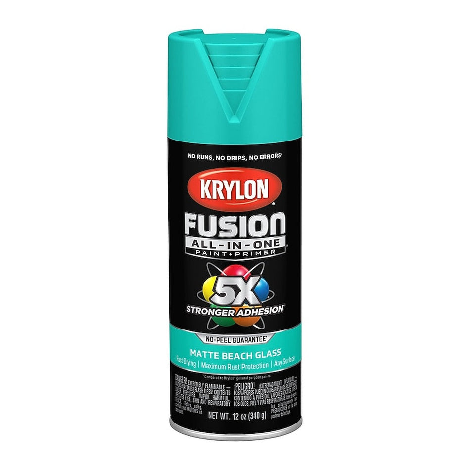 Krylon K02911007 Fusion All-in-One Spray Paint, Matte Beach Glass, 12 oz.