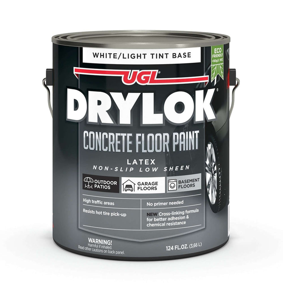 Sika 832776 Drylok Latex Concrete Floor Paint, White / Light Tint Base, 1 Gallon