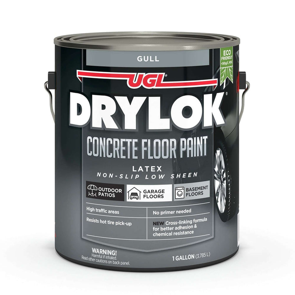 Sika 832778 Drylok Latex Concrete Floor Paint, Gull, 1 Gallon
