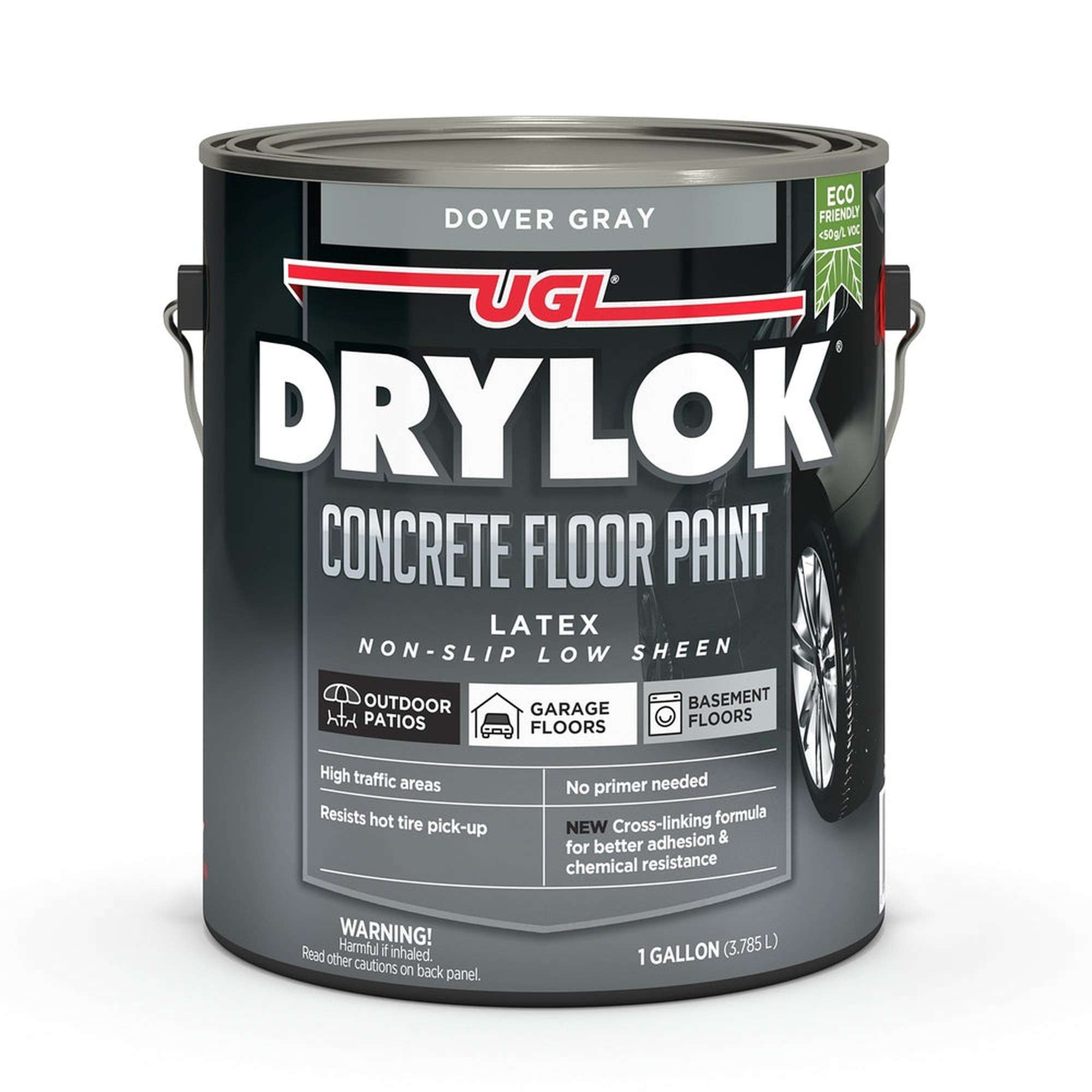 Sika 832779 Drylok Latex Concrete Floor Paint, Dover Gray, 1 Gallon