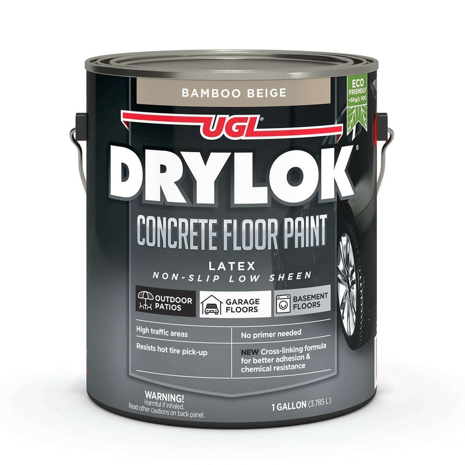 Sika 832880 Drylok Latex Concrete Floor Paint, Bamboo Beige, 1 Gallon
