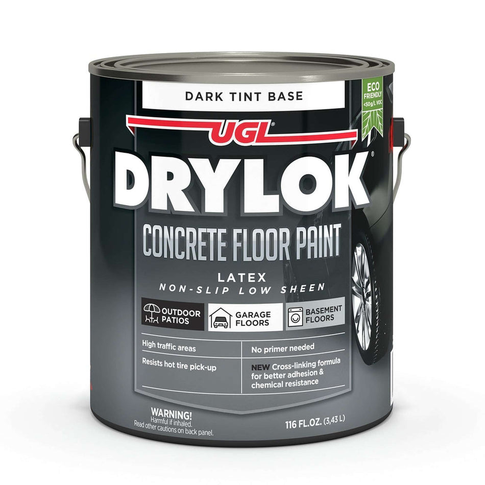 Sika 832883 Drylok Latex Concrete Floor Paint, Dark Tint Base, 1 Gallon
