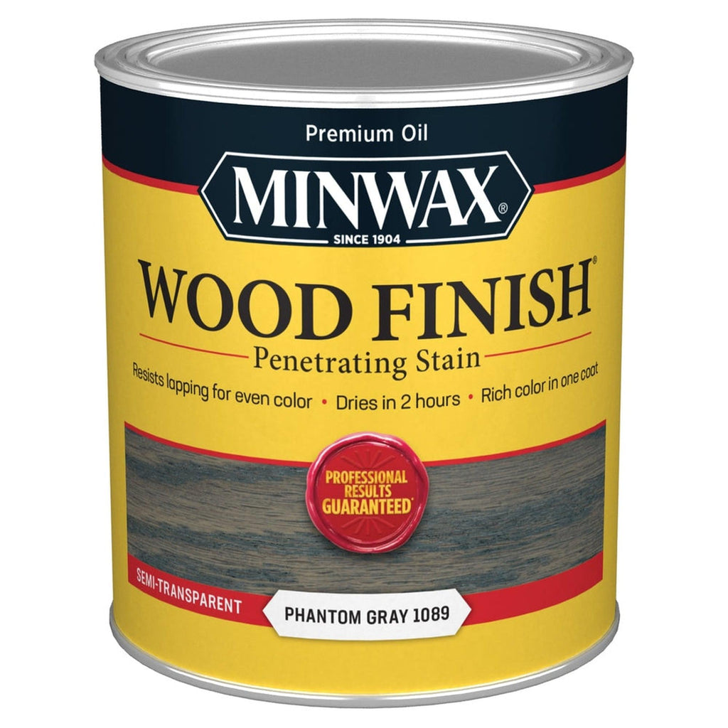 Minwax 11862 Wood Finish Penetrating Stain, Phantom Gray 1089 – 1 Quart (Case of 4)