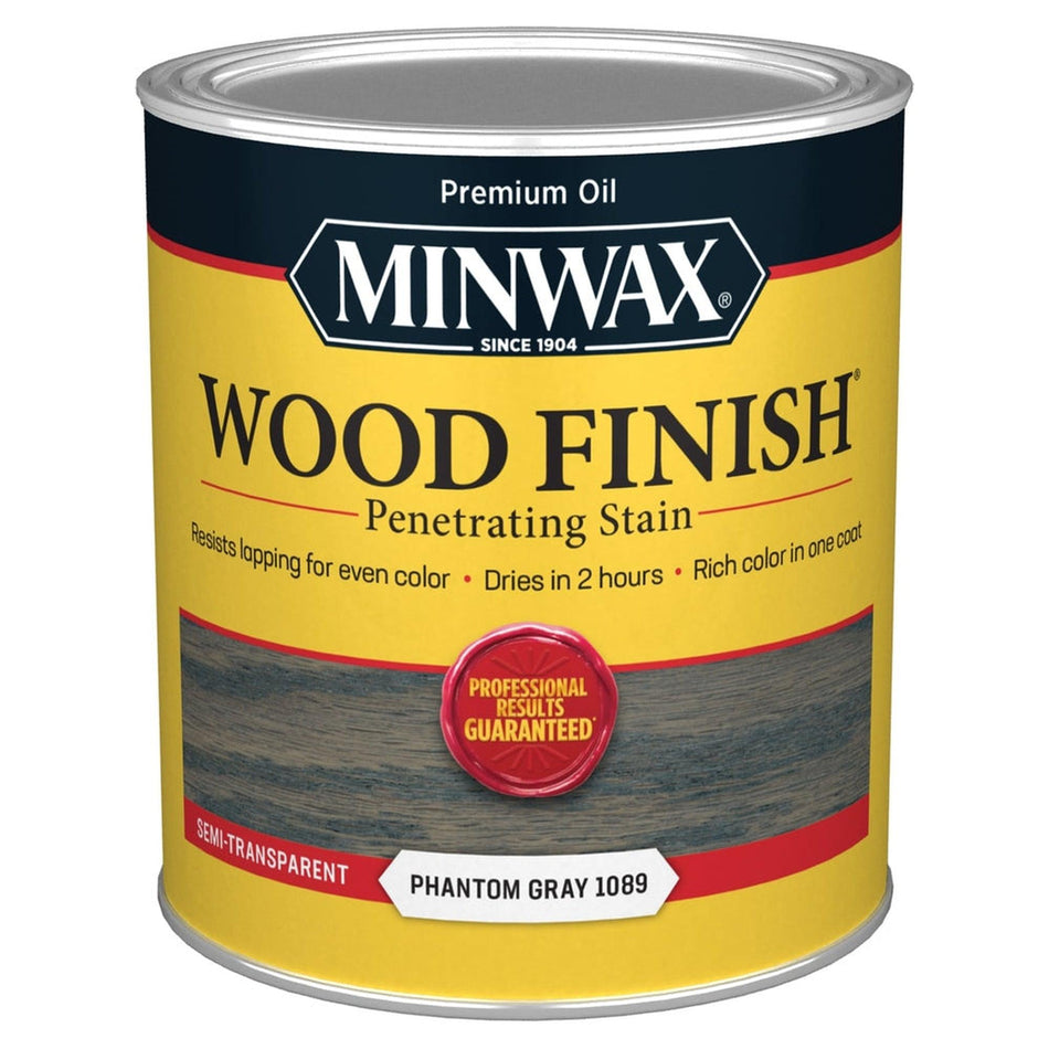 Minwax 11862 Wood Finish Penetrating Stain, Phantom Gray 1089 – 1 Quart (Case of 4)