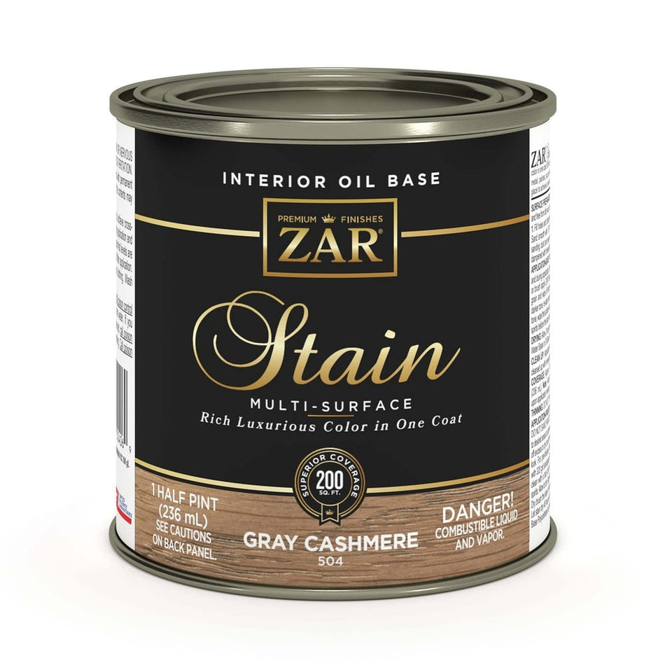 Sika 831460 Zar Interior Oil Base Stain, Half Pint, Gray Cashmere