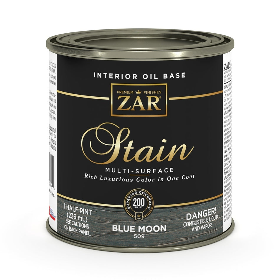 Sika 831464 Zar Interior Oil Base Stain, Half Pint, Blue Moon