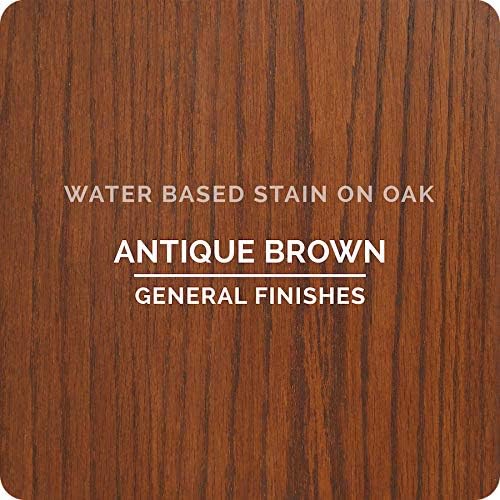 General Finishes Water-Based Wood Stain – Antique Brown, 1 Quart