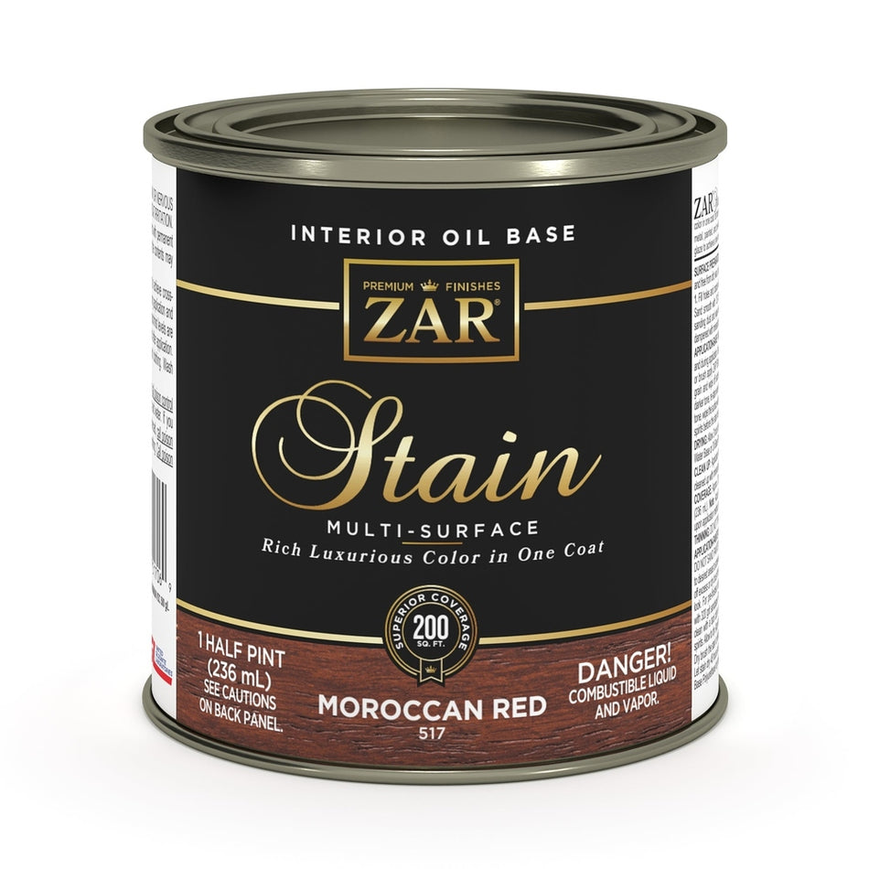 Sika 831466 Zar Interior Oil Base Stain, Half Pint, Moroccan Red
