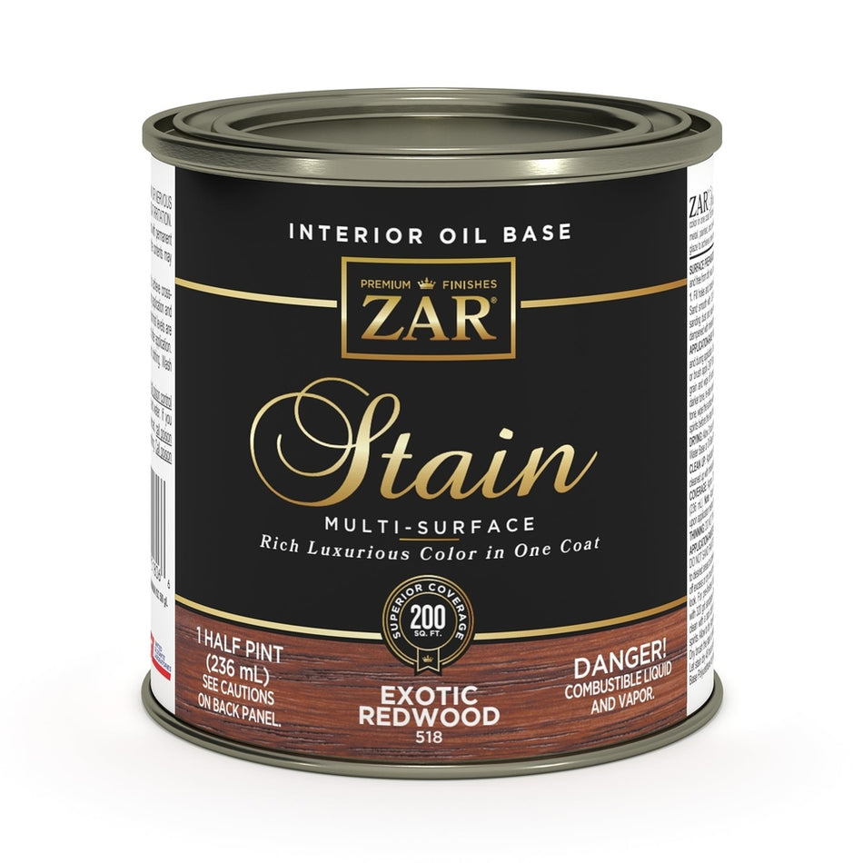 Sika 831468 Zar Interior Oil Base Stain, Half Pint, Exotic Redwood