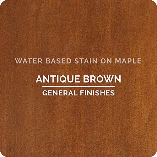 General Finishes Water-Based Wood Stain – Antique Brown, 1 Quart