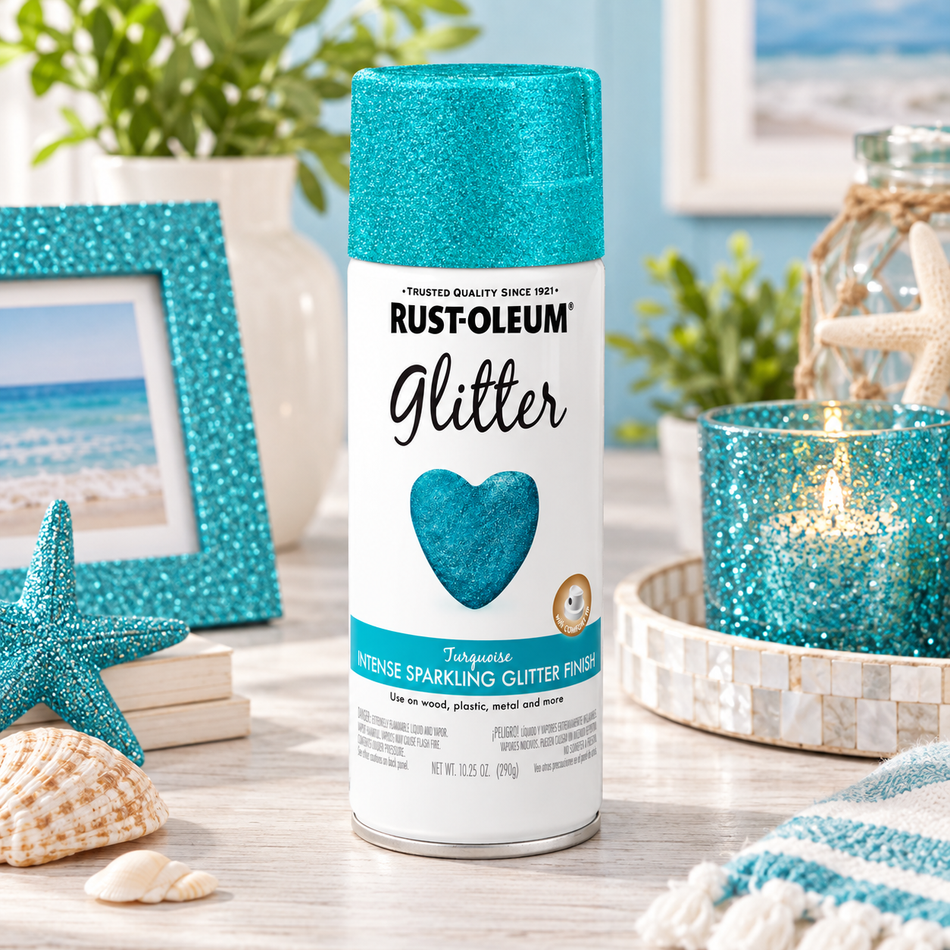 Rust-Oleum Specialty Glitter Spray Paint – Turquoise – 10.25 oz.
