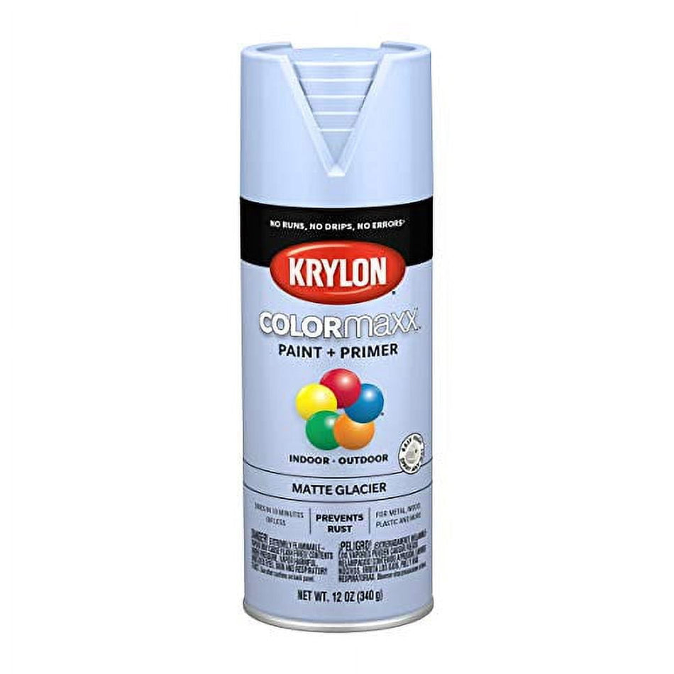 Krylon K05551007 COLORmaxx Spray Paint, Matte Glacier, 12 oz.