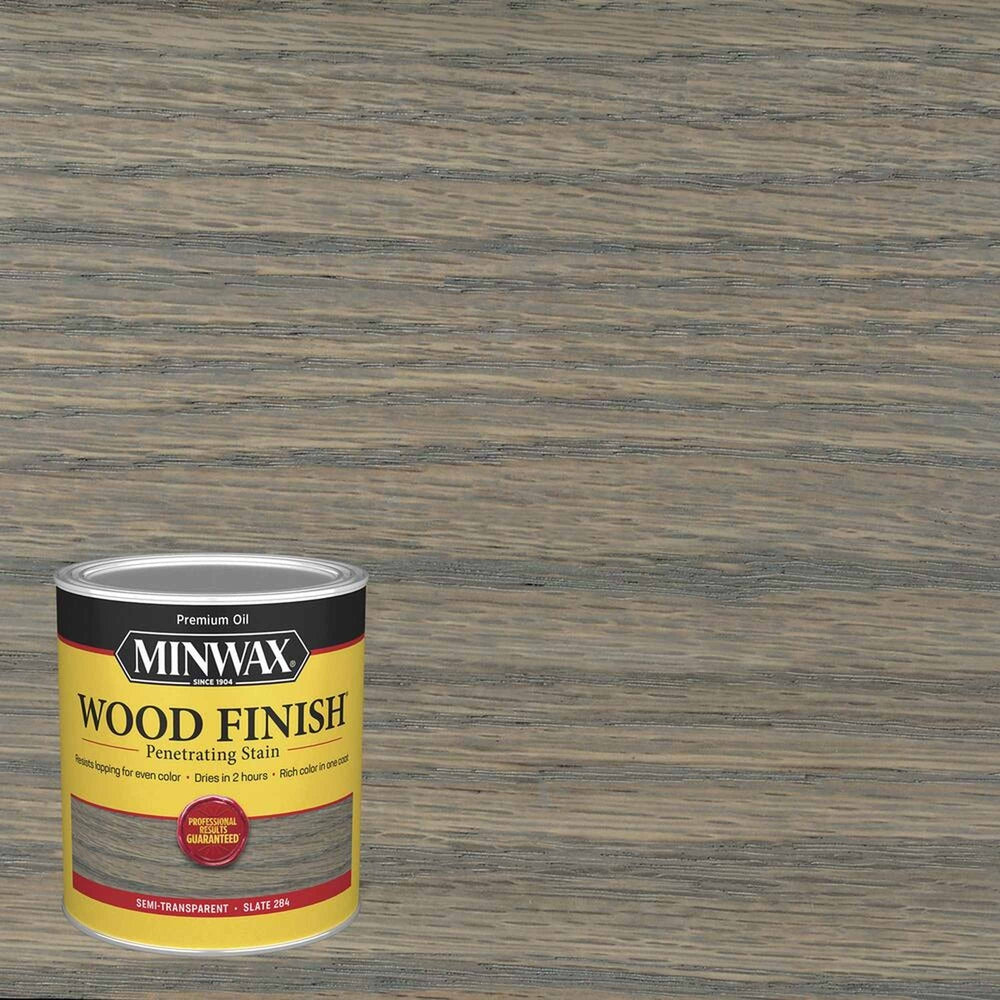 Minwax 70106 Wood Finish Penetrating Stain, Slate 284 – 1 Quart (Case of 4)