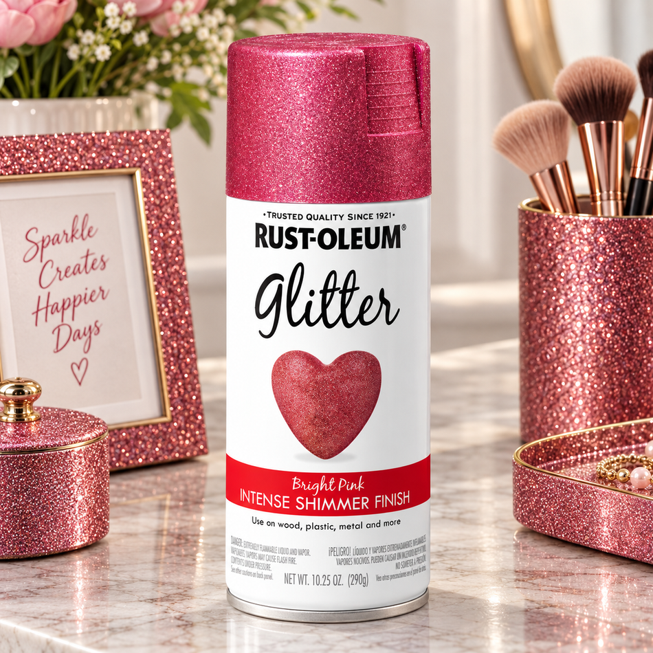 Rust-Oleum Specialty Glitter Spray Paint – Bright Pink – 10.25 oz.