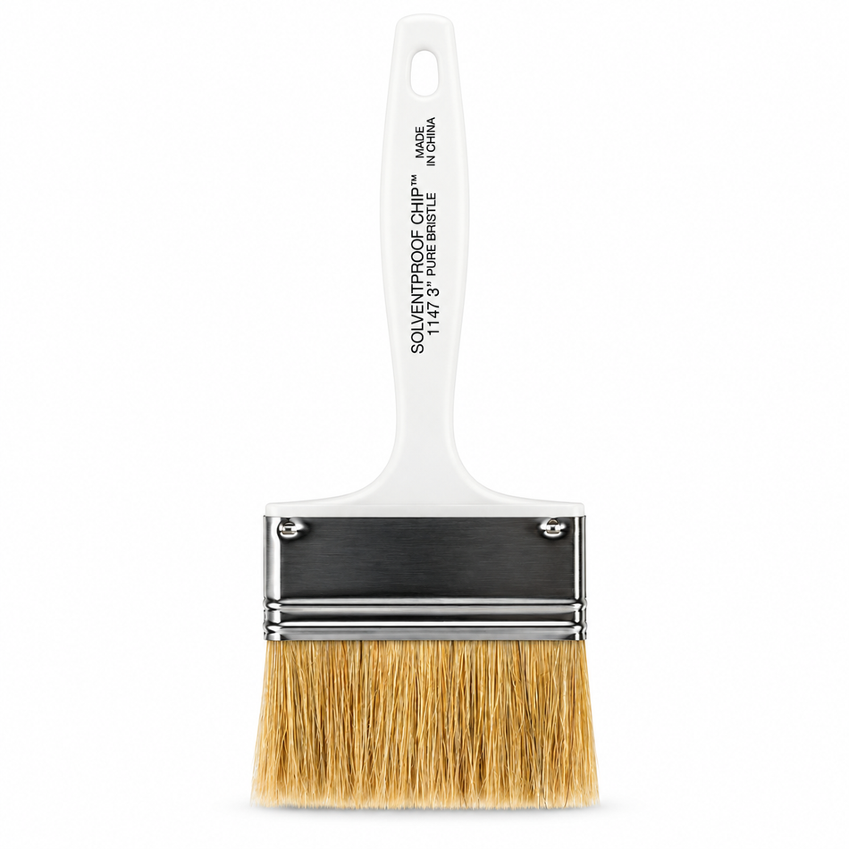 Wooster 3" Solvent-Proof Chip Brush – White China Bristle