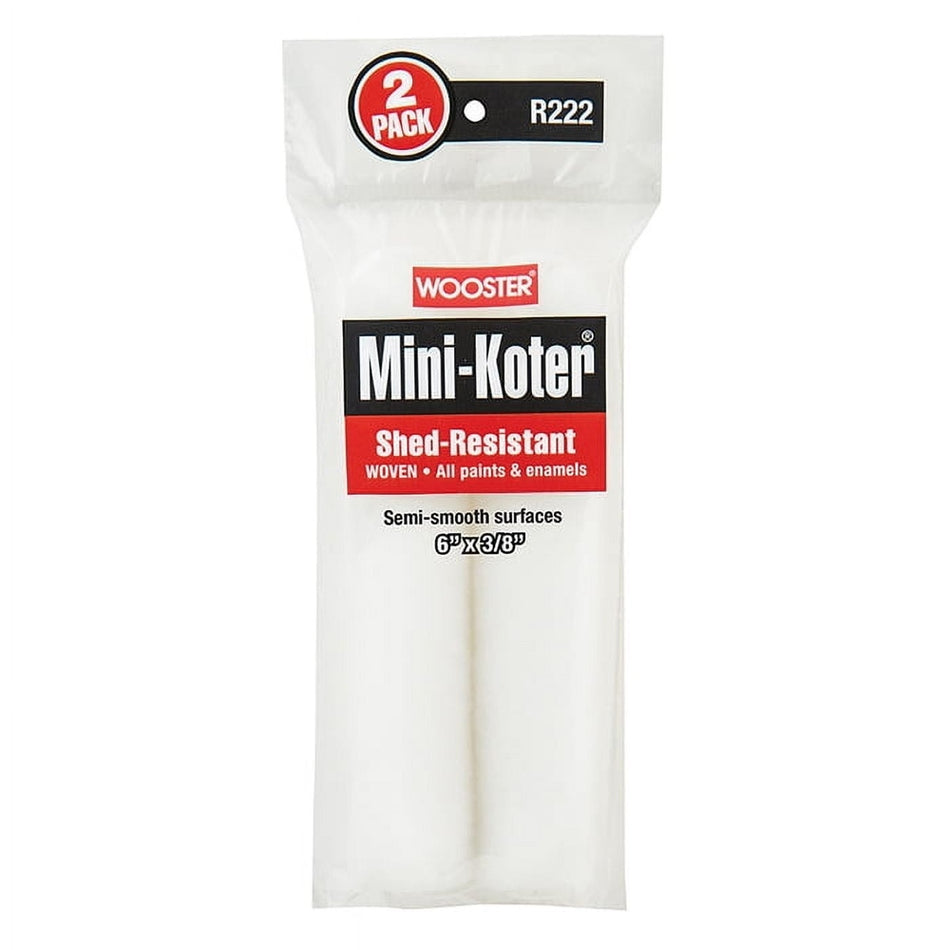 Wooster R222 6" × 3/8" Mini-Koter Shed-Resistant, 2-Pack