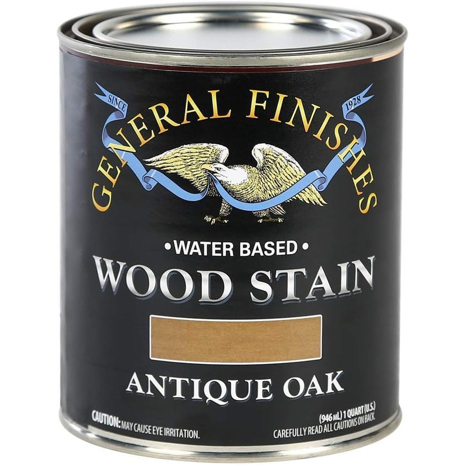 General Finishes Water-Based Wood Stain – Antique Oak, 1 Quart